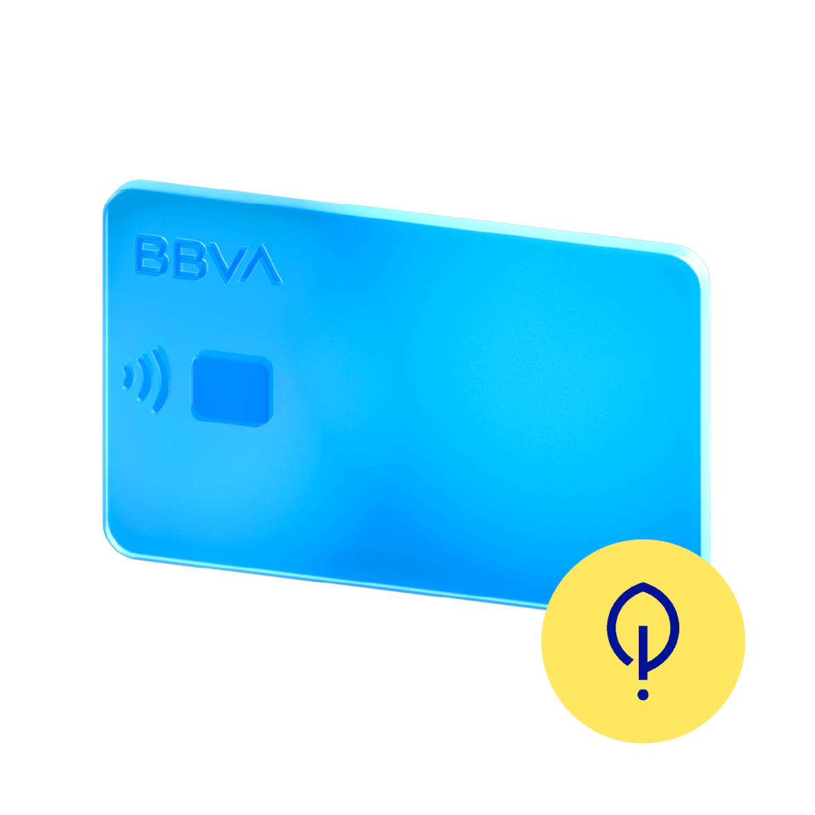 Tarjeta de débito con hojas